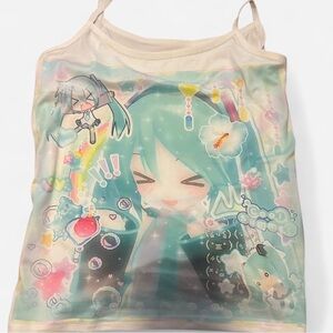 Cute Miku Anime Graphic Tank Top
